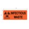 Nevs Label, Biohazard Infectious Waste 2" x 5" LW-0083 - alternate 2